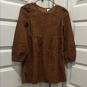 NWT GAP Kids Brown Animal Print Dress